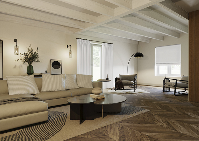 Medina, Light Grey - Roman Blind - Image 6